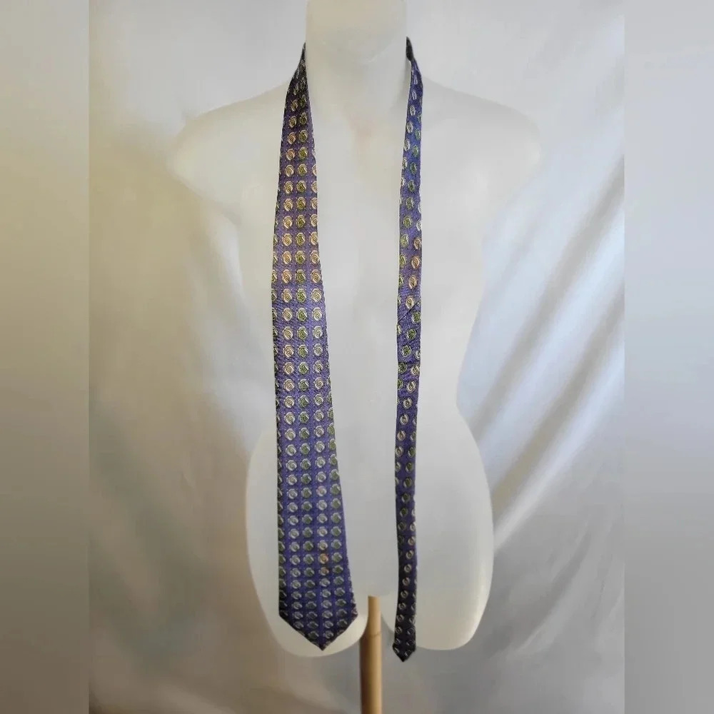 Classic Tie Blue,  green, white